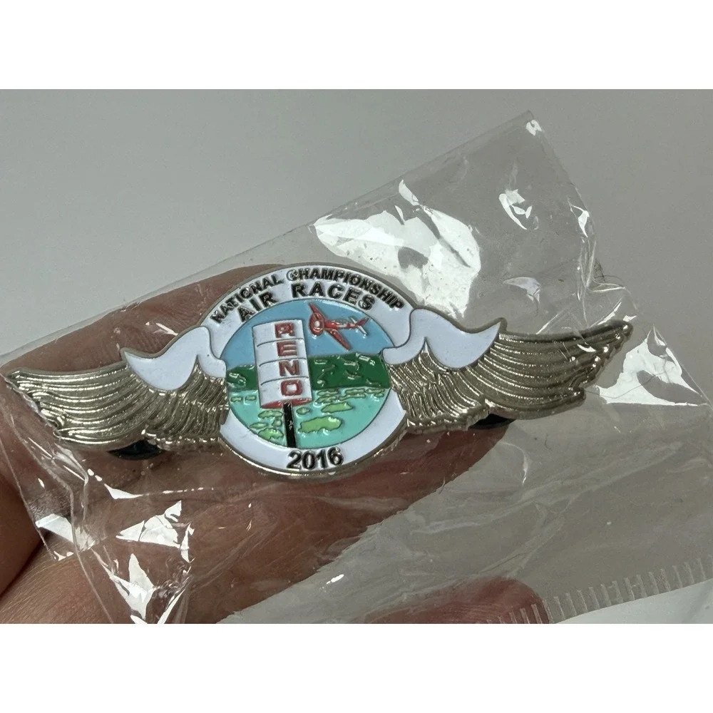 2016 National Championship RENO AIR RACES Wings Enamel Lapel Pin Nevada